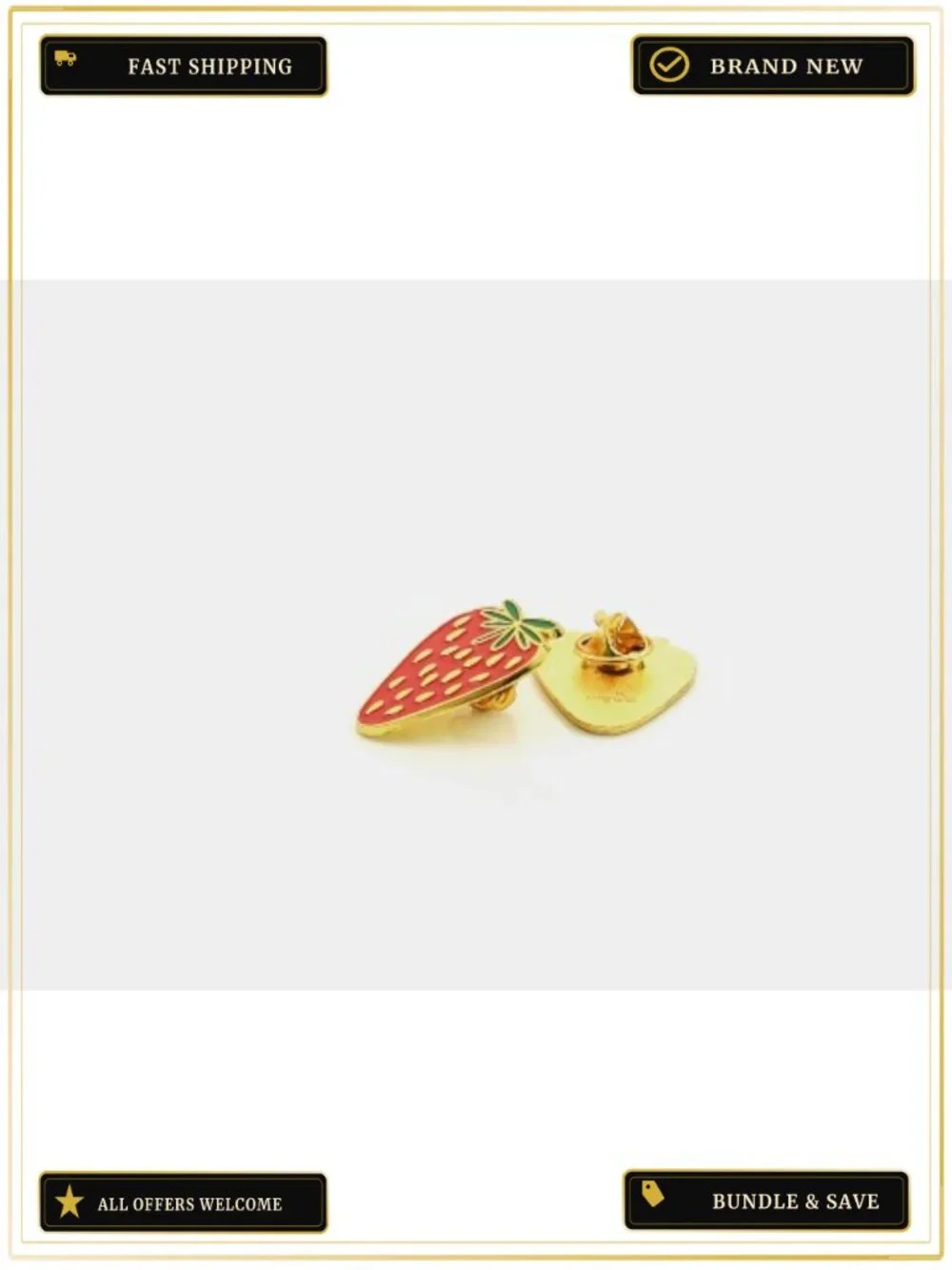 Strawberry Enamel Lapel Pins Brooches Cute Fruit Badge Back to School Gift for